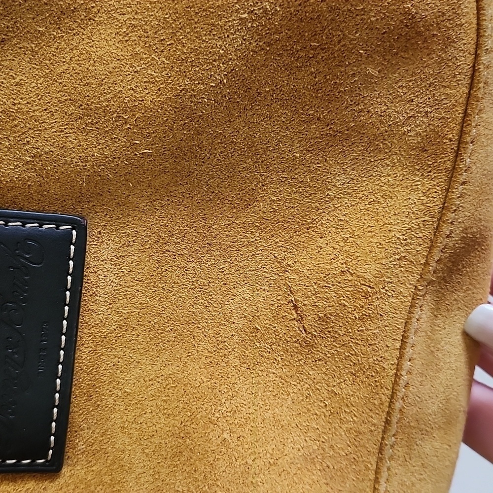 Dooney and Bourke Vintage Suede Leather Heavy Tote Bag - Picture 6 of 14